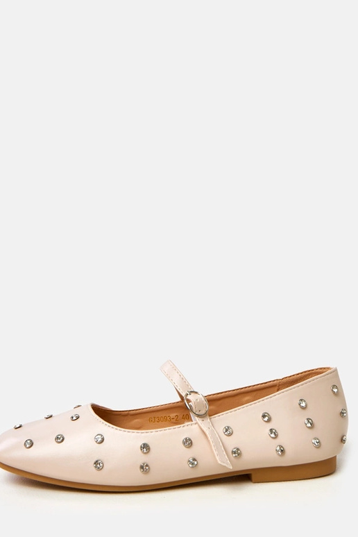 Pieskové baleríny s kryštálmi Heidi