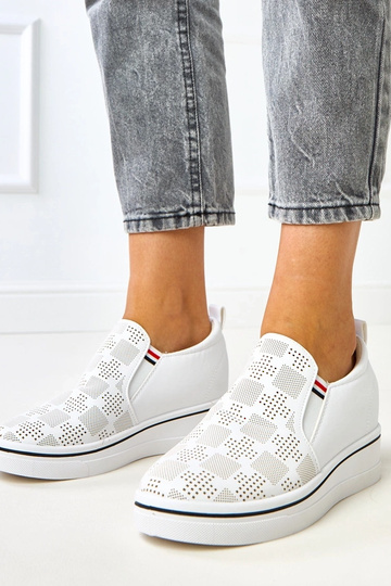 Biele čipkované tenisky na... 2