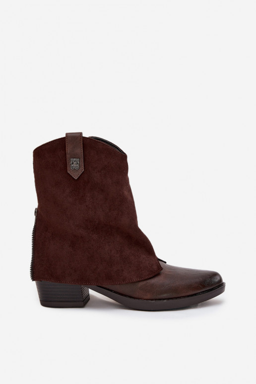 zahriať sa čižmy v kovbojskom štýle s podpätkami CzekoladoIne Sylvette