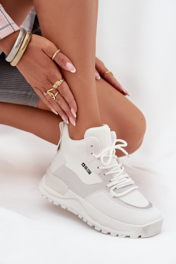 tenisky Dámske s platformou Big Star SS274510 biela farba