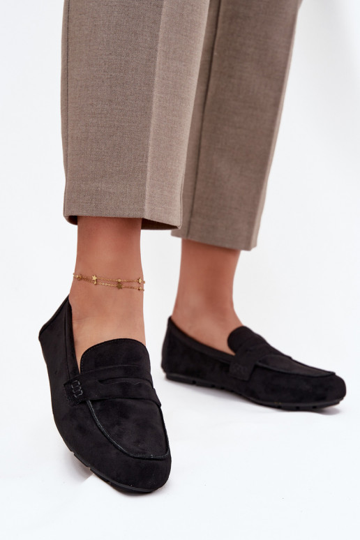 Mokasíny Mokasíny Dámsky byt čierna Roseline