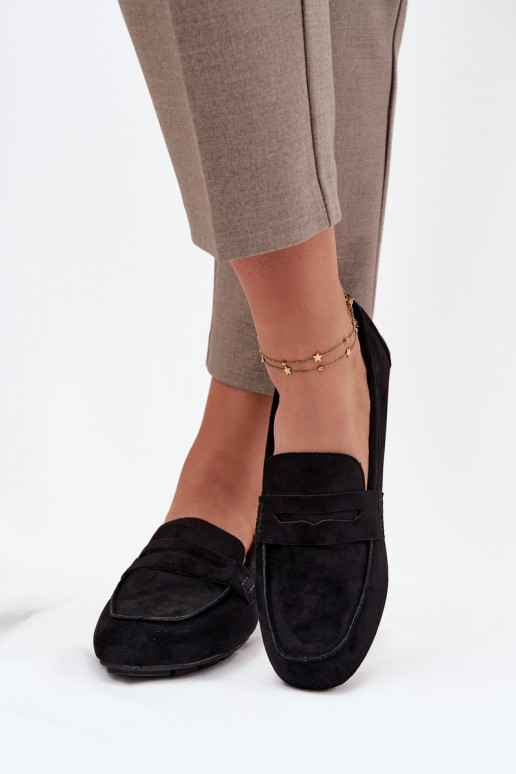 Mokasíny Mokasíny Dámsky byt čierna Roseline