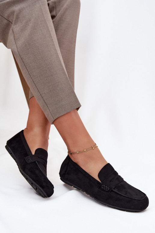 Mokasíny Mokasíny Dámsky byt čierna Roseline