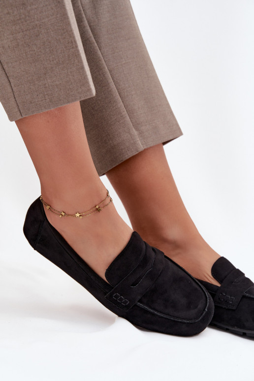 Mokasíny Mokasíny Dámsky byt čierna Roseline