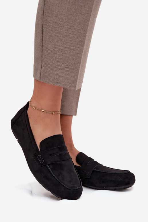 Mokasíny Mokasíny Dámsky byt čierna Roseline