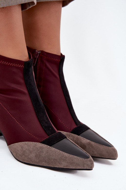 Dámske čižmy Zapnuté masívnom póle Zapnuté Hrad bordová Delvane Dámske čižmy Zapnuté masívnom póle Zapnuté Hrad bordová Delvane