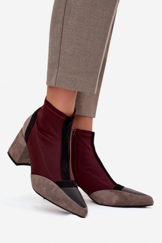 Dámske čižmy Zapnuté masívnom póle Zapnuté Hrad bordová Delvane Dámske čižmy Zapnuté masívnom póle Zapnuté Hrad bordová Delvane