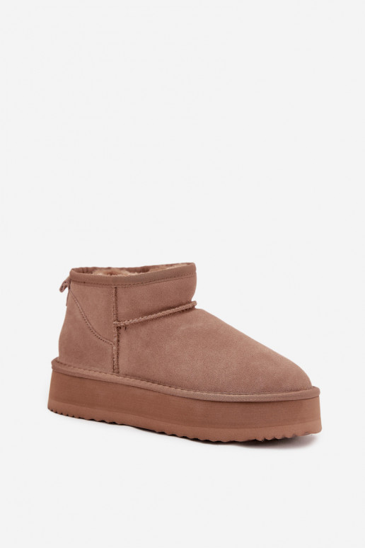 zo semišu Snehule Dámske s platformou Vinceza 97962 béžová