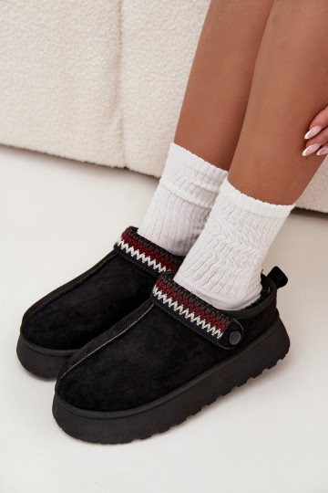 Snehule Dámska nízkaRuchomym Pruhyem I Haftem s platformou čierna Lyrisse