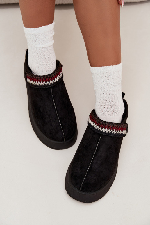 Snehule Dámska nízkaRuchomym Pruhyem I Haftem s platformou čierna Lyrisse