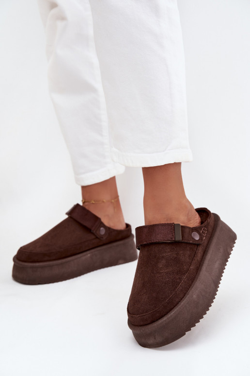 Snehule Dámske s platformous lepiacim zapínanímem CzekoladoIne Jorielle Snehule Dámske s platformous lepiacim zapínanímem CzekoladoIne Jorielle