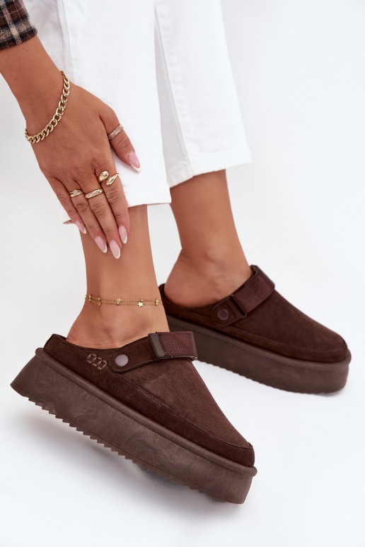 Snehule Dámske s platformous lepiacim zapínanímem CzekoladoIne Jorielle Snehule Dámske s platformous lepiacim zapínanímem CzekoladoIne Jorielle