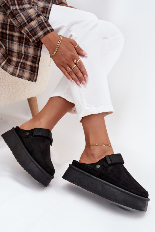 Snehule Dámske s platformous lepiacim zapínanímem čierna Jorielle Snehule Dámske s platformous lepiacim zapínanímem čierna Jorielle