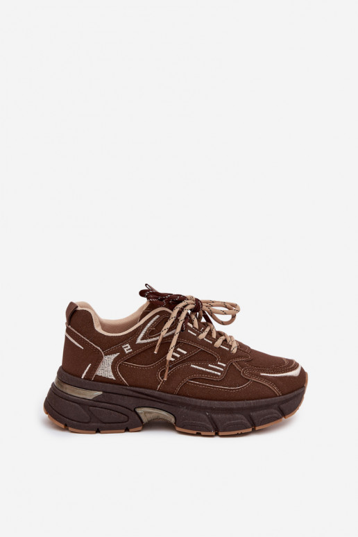 tenisky Tenisky model obuvi DámskePodInójnym Šnurovaniem CzekoladoIne Annelie