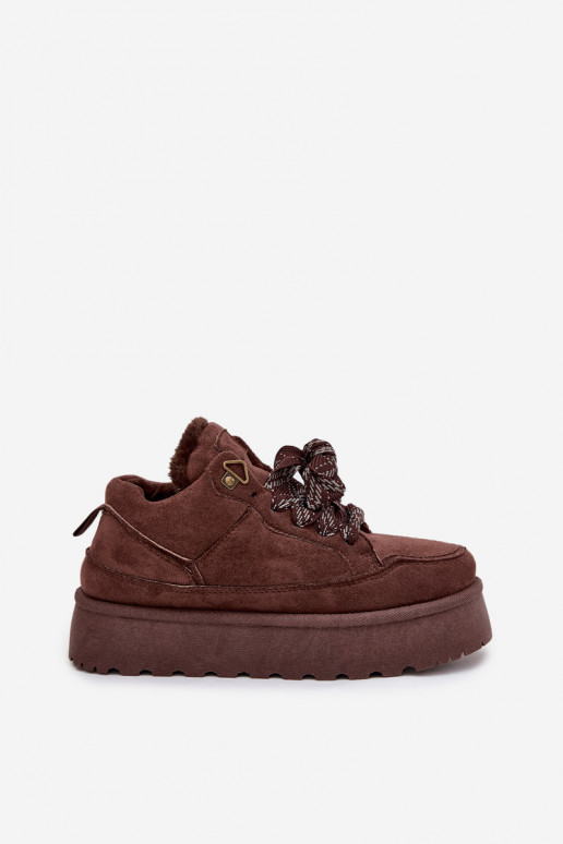so šnúrkami Snehule Dámske s platformou zahriať sa s kožušinou vo vnútri Hnedá farba Tavelle so šnúrkami Snehule Dámske s platformou zahriať sa s kožušinou vo vnútri Hnedá farba Tavelle