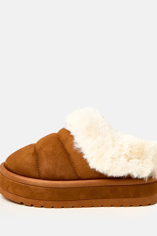 Hnedé krátke snehové topánky...