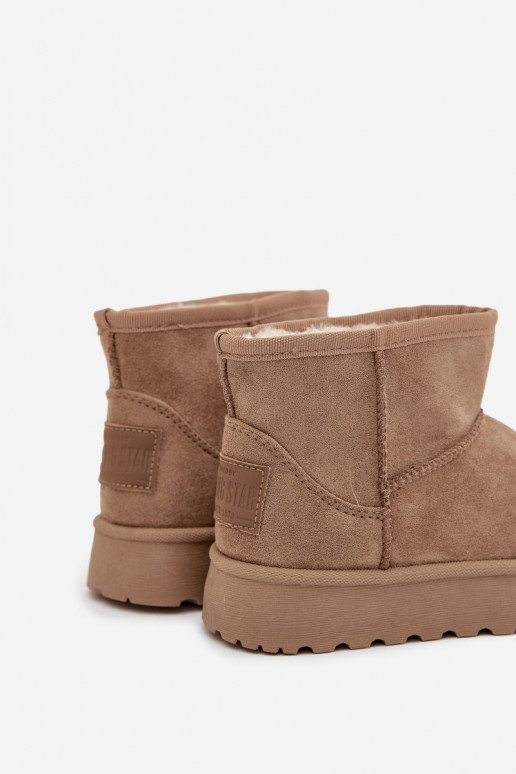 Snehule deti zahriať sa s kožušinou vo vnútri SS374020 béžová