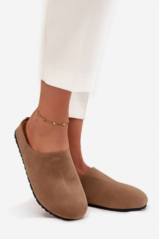 Papuče Dreváky Dámske s platformou béžová Sylviane