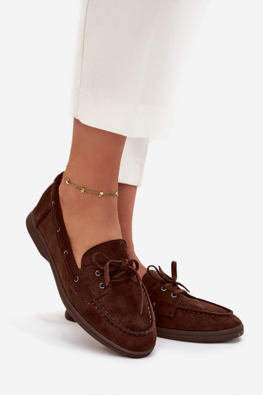 topánky Mokasíny Dámsky byt so štýlovými detailmi CzekoladoIne Zalina