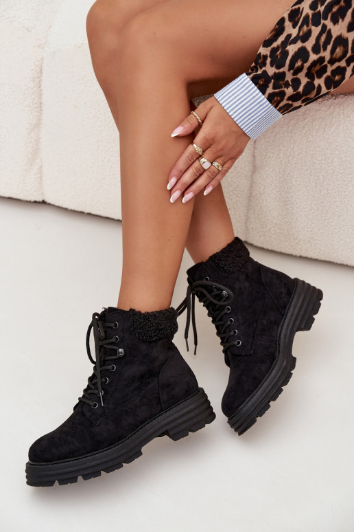 zahriať sa topánky Dámske čižmy so šnúrkami čierna Lyrinne zahriať sa topánky Dámske čižmy so šnúrkami čierna Lyrinne