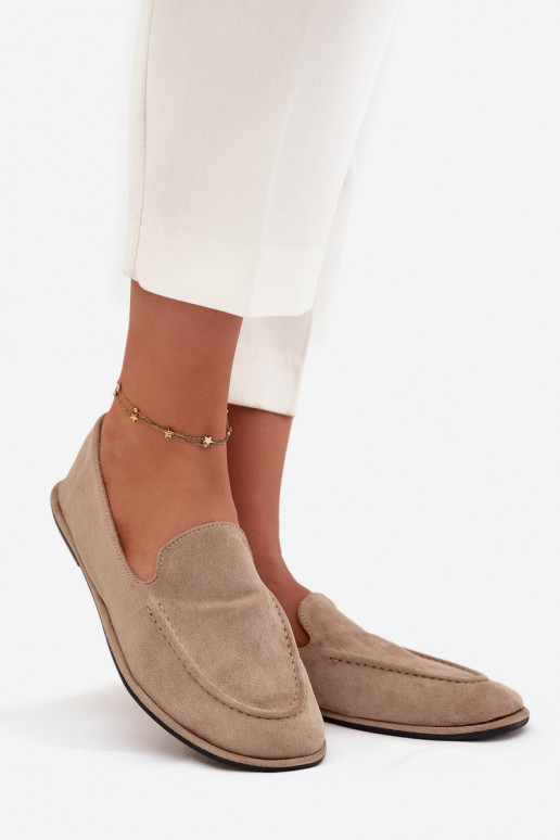 dámske mokasínyz eko semišuu rovná sa béžová Miryelle