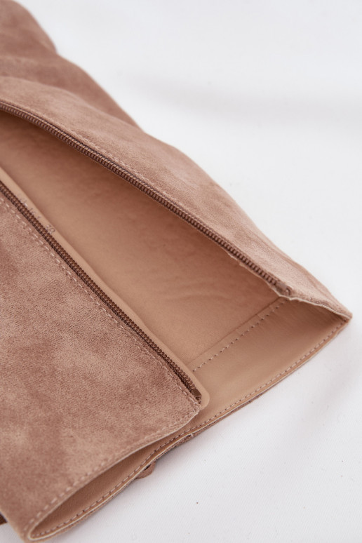 Dámske vysoké čižmy v cowboyskom štýle s strapcami a podpätkami pieskovej farby Tivara Dámske vysoké čižmy v cowboyskom štýle s strapcami a podpätkami pieskovej farby Tivara