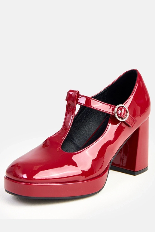 Bordové poltopánky na stĺpiku so...