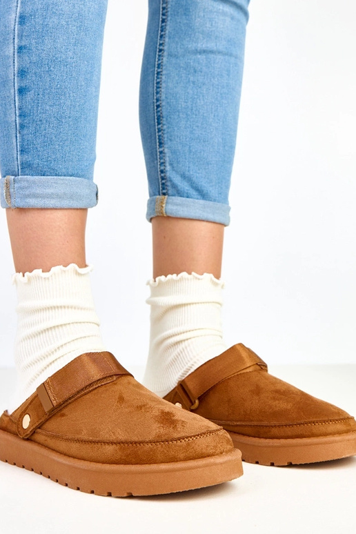 Hnedé sandále s suchým zipsom Miluska