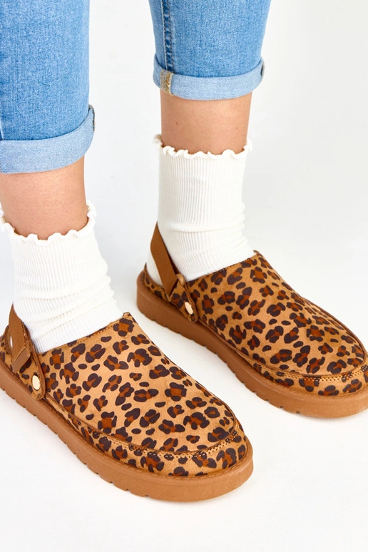 Sandále s leopardím vzorom s suchým...