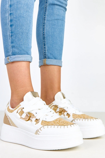 Béžové tenisky na platforme...