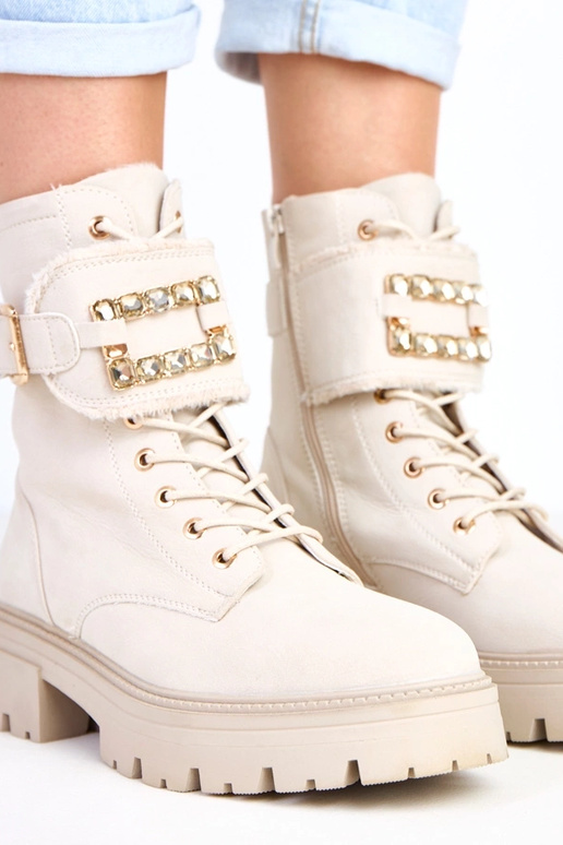 Pieskové teplé boty na platforme... Pieskové teplé boty na platforme...