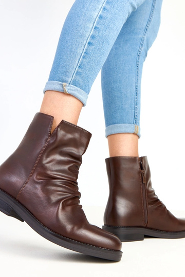 Hnedé dámske boty s... 2