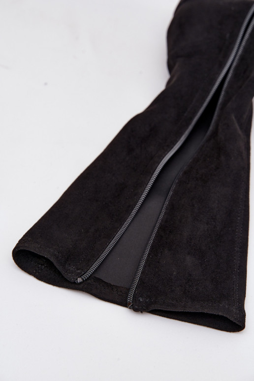 dámske čižmy Zapnuté nízkom opätku z eko semišuoIne Sergio Leone KZ212 čierna dámske čižmy Zapnuté nízkom opätku z eko semišuoIne Sergio Leone KZ212 čierna