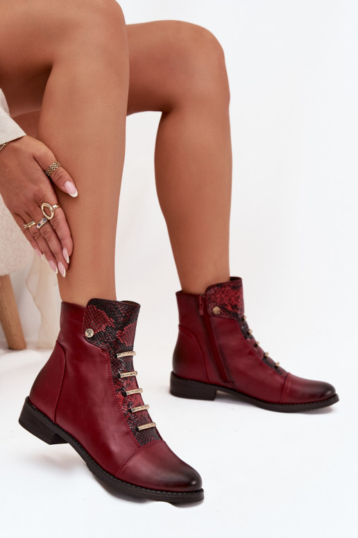 zahriať sa Dámske čižmy so širokými podpätkami Zvierací vzor bordová Labise zahriať sa Dámske čižmy so širokými podpätkami Zvierací vzor bordová Labise