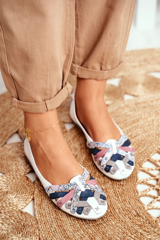 Dámske Balerínky Máciejka biela farba 01358-21 Dámske Balerínky Máciejka biela farba 01358-21