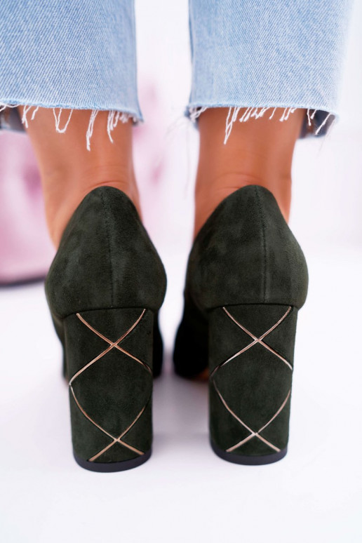 Topánky Dámske Laura Messi zo semišu zelená farba 2050 Topánky Dámske Laura Messi zo semišu zelená farba 2050