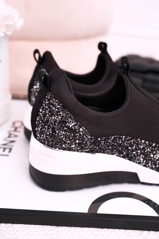 Dámske Štýlovýl kožených tenisiek čierna strieborná farba Frances Dámske Štýlovýl kožených tenisiek čierna strieborná farba Frances