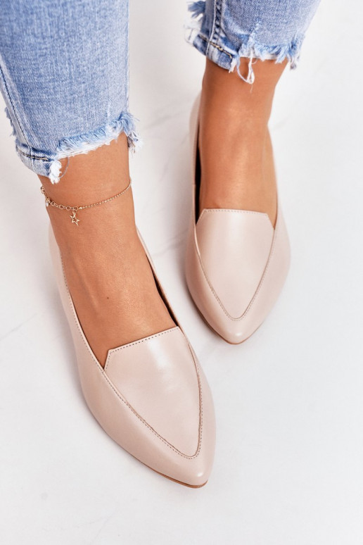 Mokasíny so zlatými podpätkami Laura Messi 2013 béžová Mokasíny so zlatými podpätkami Laura Messi 2013 béžová