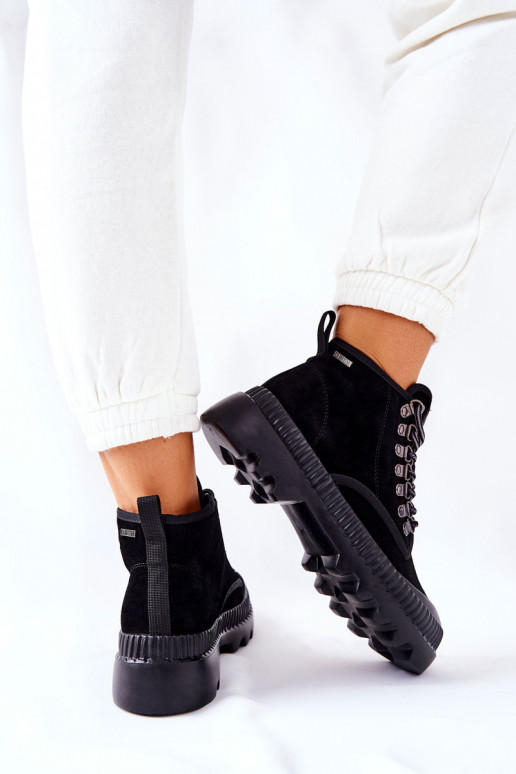 Kožené topánky Čižmy Big Star II274363 čierna Kožené topánky Čižmy Big Star II274363 čierna