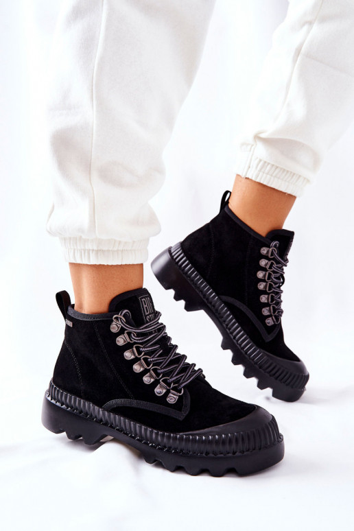 Kožené topánky Čižmy Big Star II274363 čierna Kožené topánky Čižmy Big Star II274363 čierna