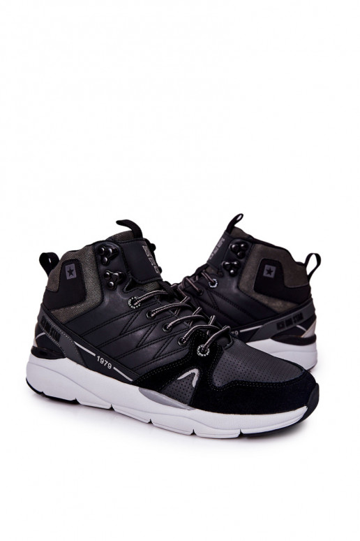 Vysoká Pánske topánky v športovom štýle Big Star II174223 čierna Vysoká Pánske topánky v športovom štýle Big Star II174223 čierna