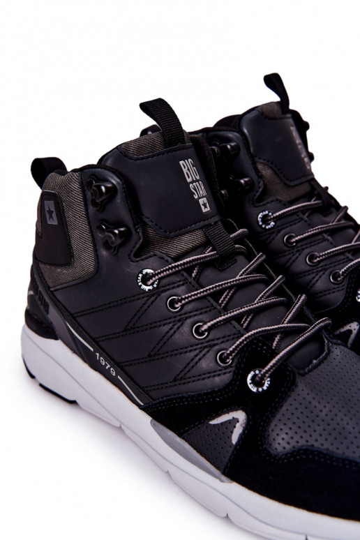 Vysoká Pánske topánky v športovom štýle Big Star II174223 čierna Vysoká Pánske topánky v športovom štýle Big Star II174223 čierna