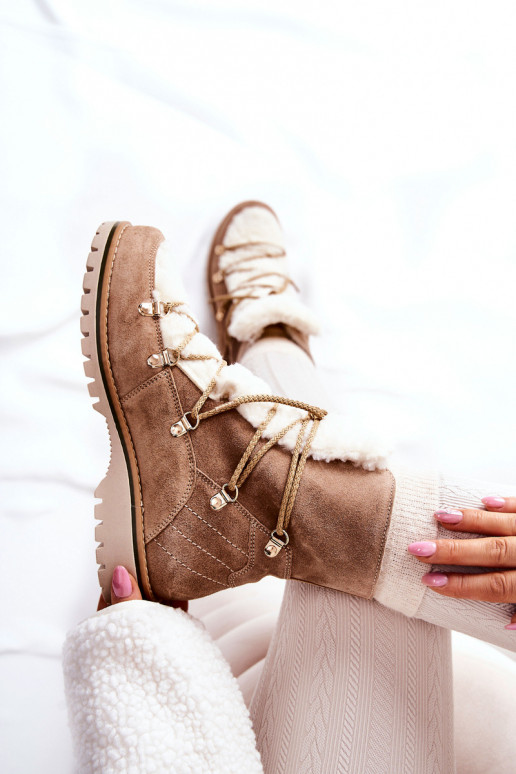 zahriať sa Čižmy topánky béžová Jiliana zahriať sa Čižmy topánky béžová Jiliana