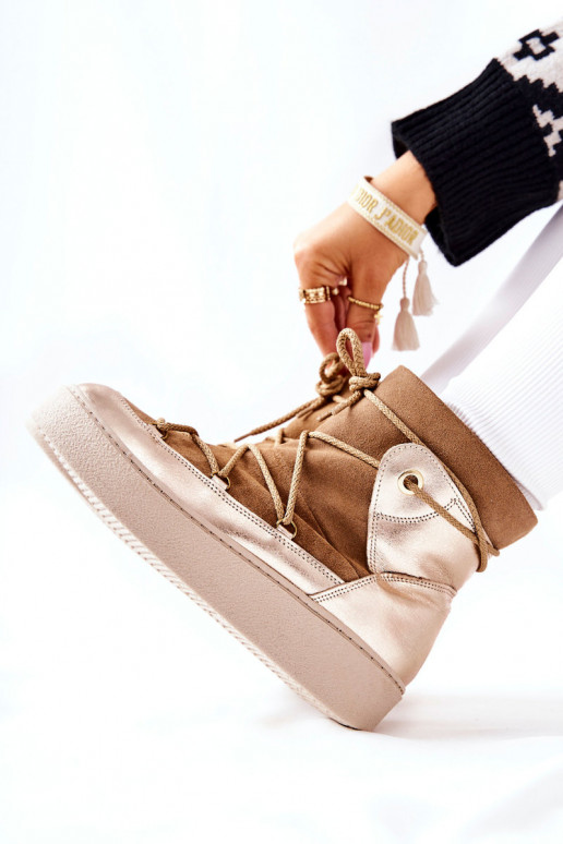 zahriať sa Semišové topánky Snehule Hnedá farba Clarem zahriať sa Semišové topánky Snehule Hnedá farba Clarem