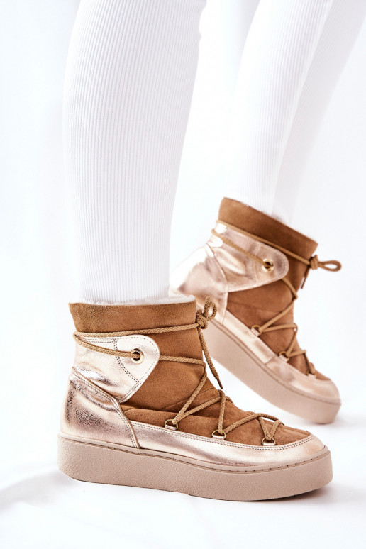 zahriať sa Semišové topánky Snehule Hnedá farba Clarem zahriať sa Semišové topánky Snehule Hnedá farba Clarem