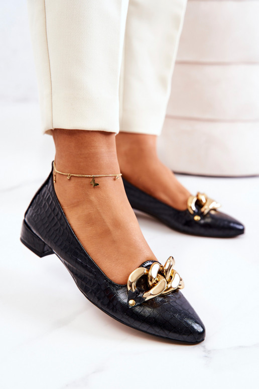 Kožené s imitáciou hadej kože Topánky čierna Elissabeth Kožené s imitáciou hadej kože Topánky čierna Elissabeth