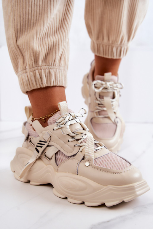 tenisky Tenisky model obuvi GOE JJ2N4082 béžová tenisky Tenisky model obuvi GOE JJ2N4082 béžová