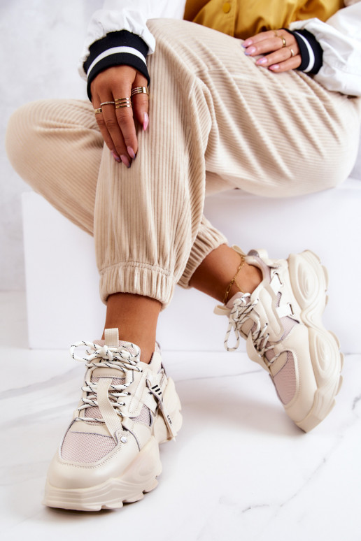 tenisky Tenisky model obuvi GOE JJ2N4082 béžová tenisky Tenisky model obuvi GOE JJ2N4082 béžová