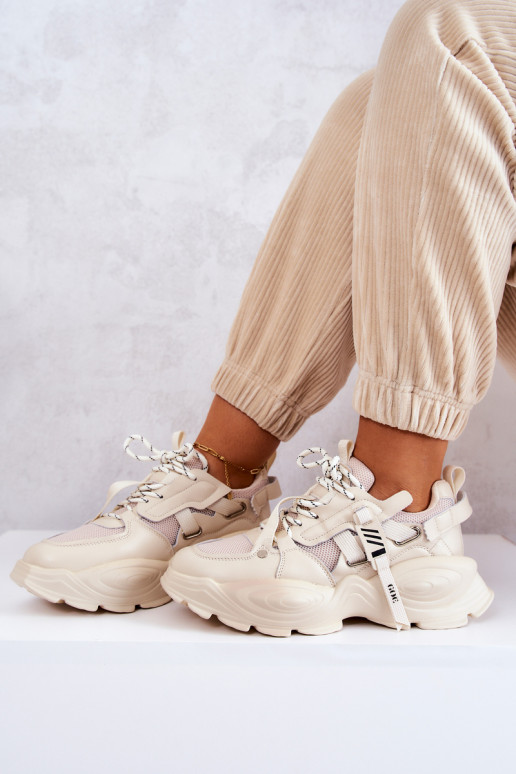 tenisky Tenisky model obuvi GOE JJ2N4082 béžová tenisky Tenisky model obuvi GOE JJ2N4082 béžová