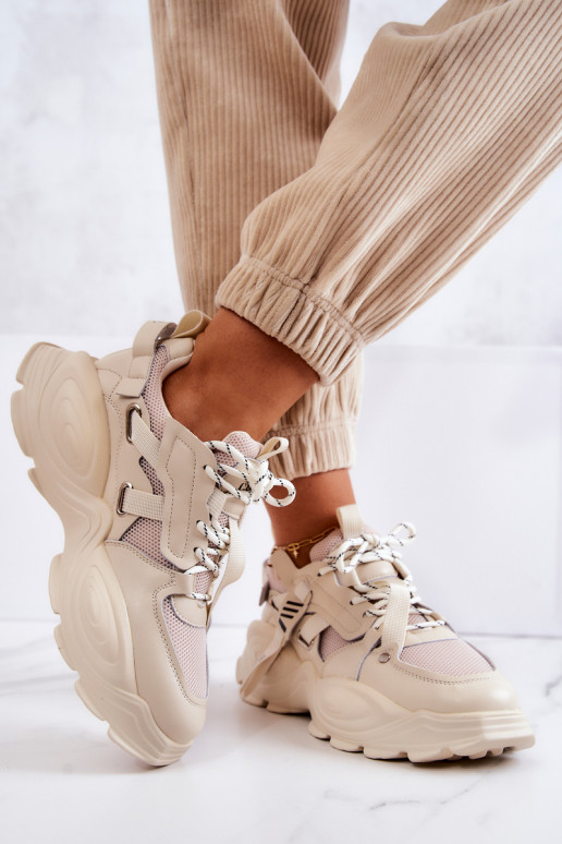 tenisky Tenisky model obuvi GOE JJ2N4082 béžová tenisky Tenisky model obuvi GOE JJ2N4082 béžová